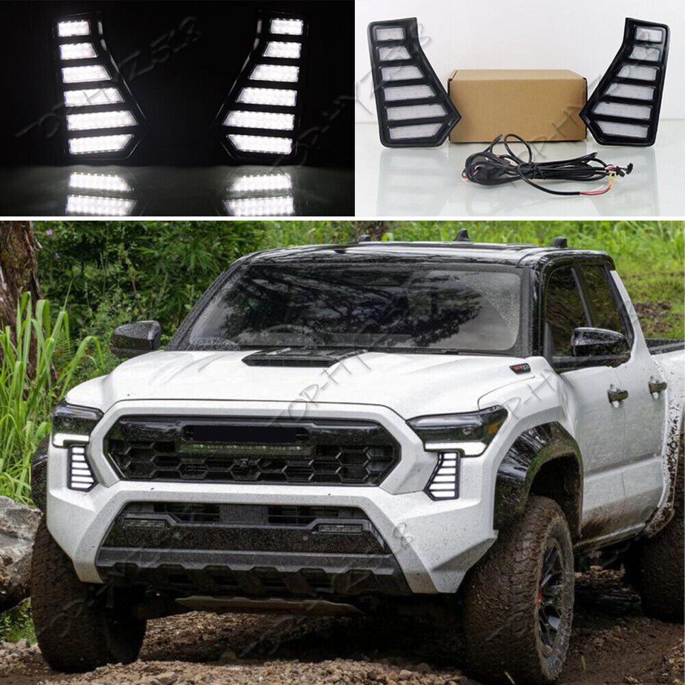 For 2024 2026 Toyota Tacoma Front Bumper LED Driving Lights Turn Signal Lights EBay